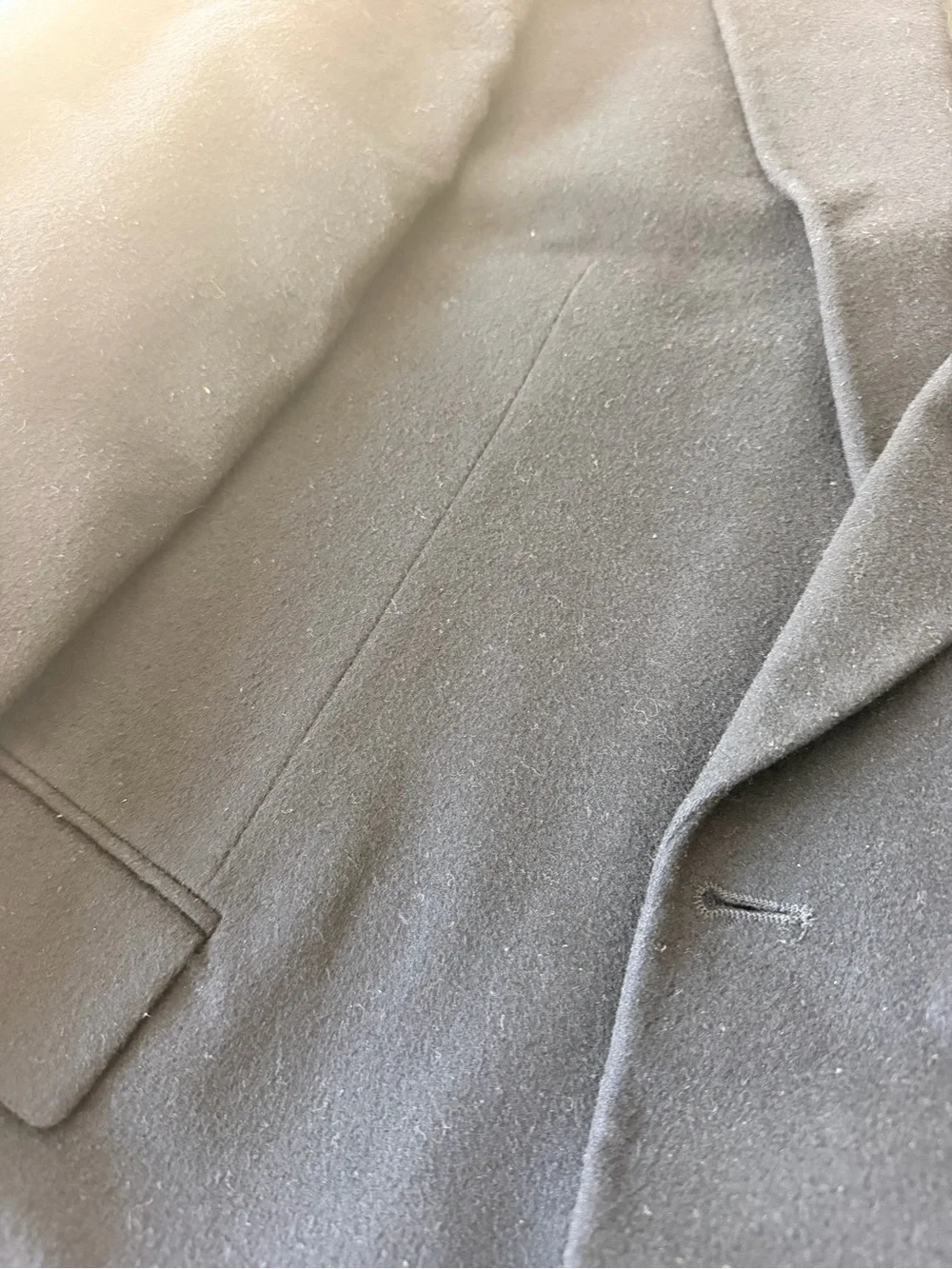 Ferrini Black Wool Men's Blazer with Olive Green Lining